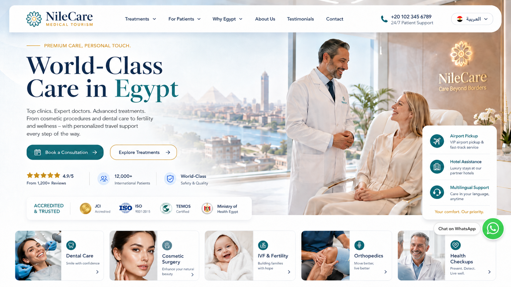 Medical tourism demo website preview