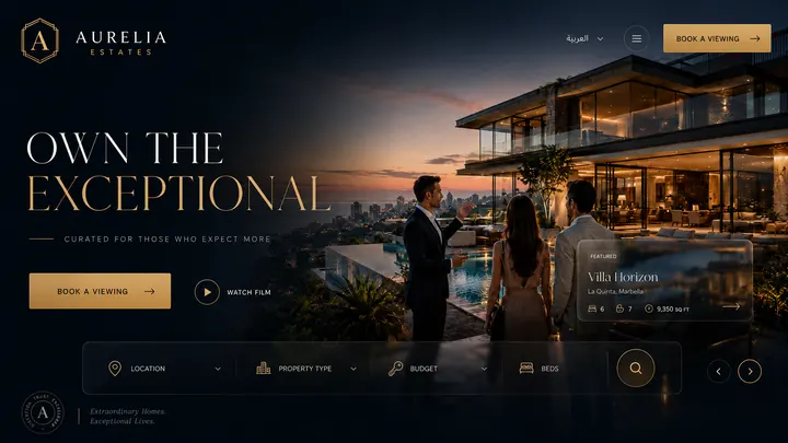 Real estate website preview